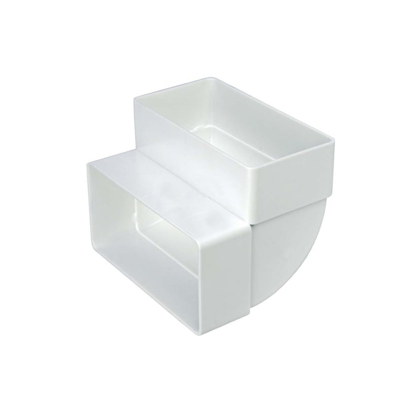 Flachkanalbogen 100erF Dalap 5252 90° vertikal beidseitig Muffe für 111x56mm