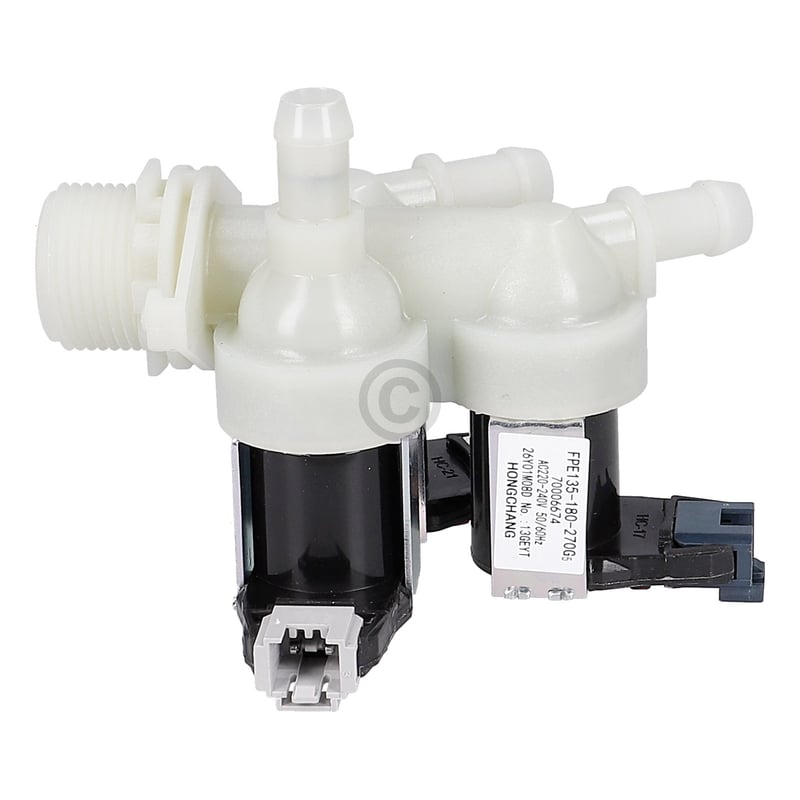 3V-Magnetventil für Haier/Candy/Hoover Waschmaschine 70006674 Snap-In