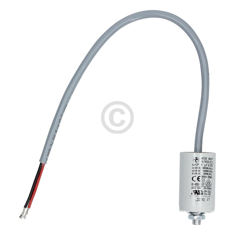 Kondensator 4µF 400V HYDRA MSB MKP 4/400I/E2 UI mit Anschlusskabel
