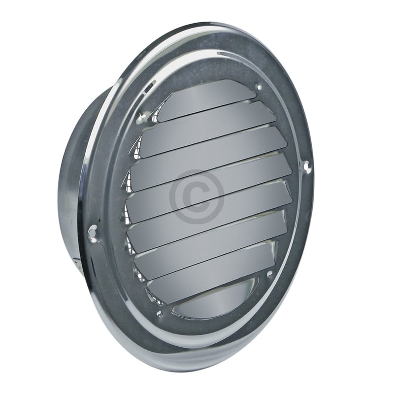 Lüftungsgitter 125erR Edelstahl mit Insektenschutznetz für Luftführung Dunstabzugshaube