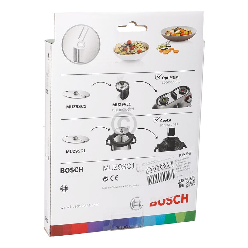 Schneidscheibe MUZ9SC1 SuperCutScheibe für Küchenmaschine BOSCH 17000937 für Zubehör
