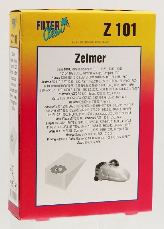 Staubsaugerbeutel FilterClean 000038K für Staubsauger 5 Stück