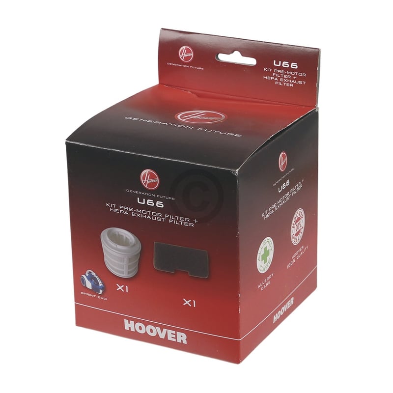 Filter Motorschutzfilter + Abluftfilter Hoover 35601328 U66 für Staubsauger
