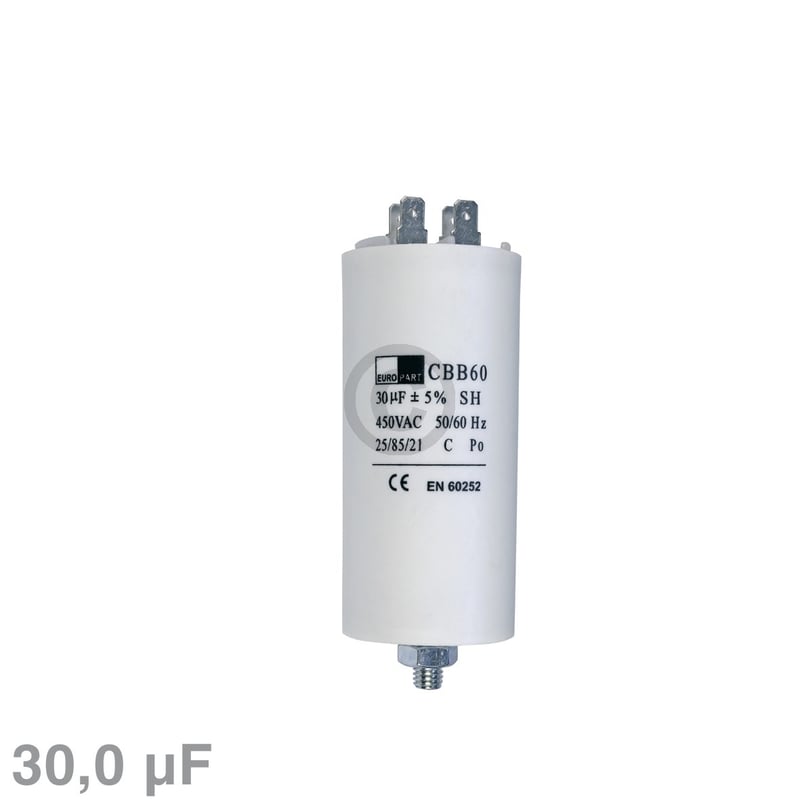 Kondensator 30,00µF 450V mit Steckfahnen