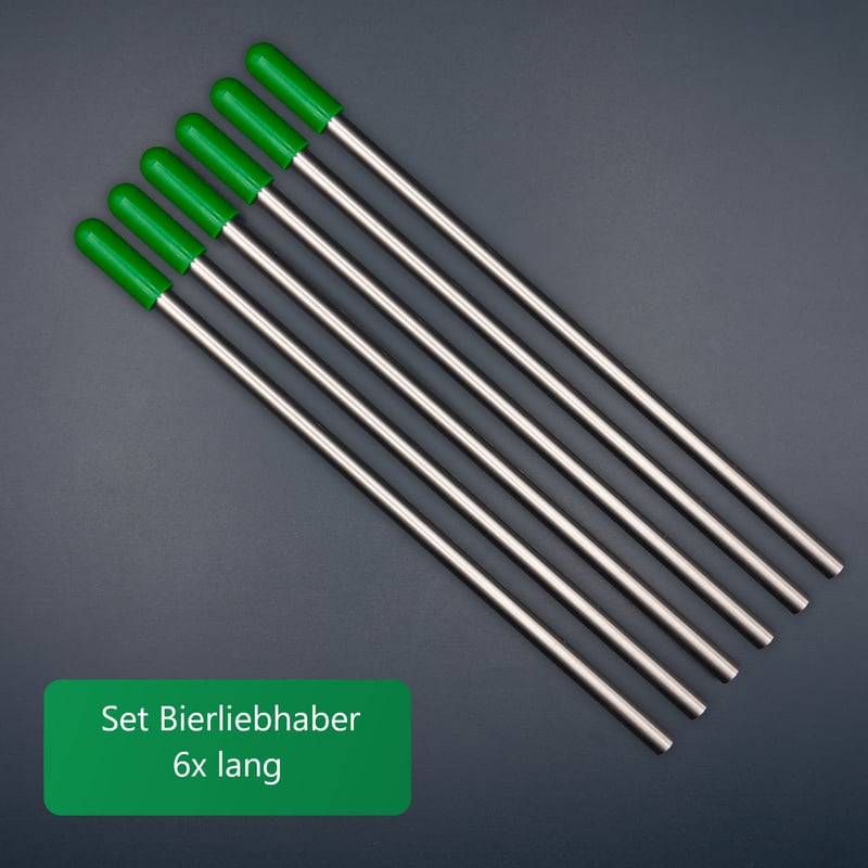 Edelstahl Glashalter für Geschirrspüler mit grünen Kappen - Set Bierliebhaber 