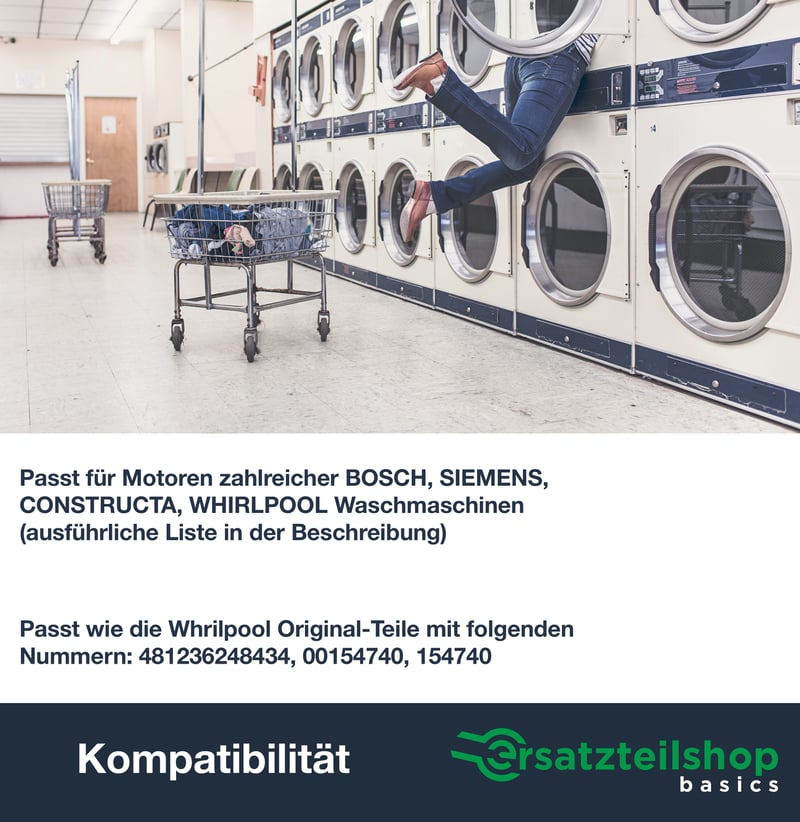 Motorkohlen 12,3x4,8x35mm 4,8mmAMP wie BOSCH 00154740 154740 für Waschmaschinen und Trockner