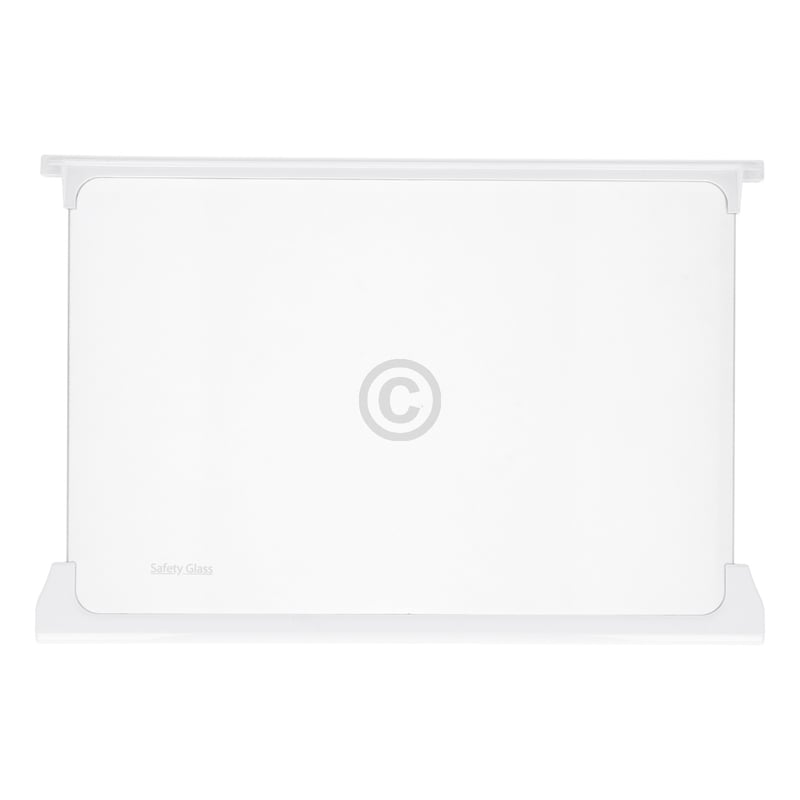 Glasplatte oben für Kühlteil Bauknecht C00899660 450x300mm mit Leisten in