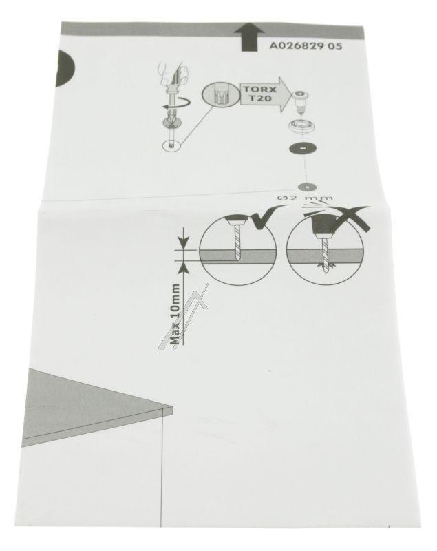 Einbau-Schablone für Geschirrspüler Electrolux 140026829022 Integrierbar