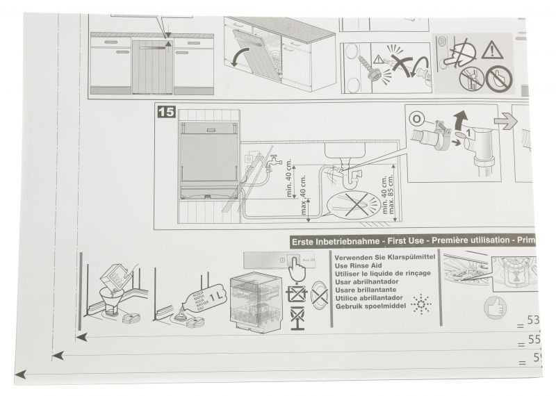 AEG Montageanleitung 140002854663 Integrierte Schablone