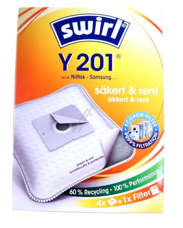 Staubsaugerbeutel Y201 für Staubsauger Melitta 6778483 MP Airspace Green Line 4 Stk.