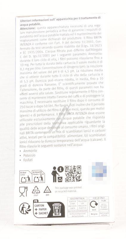 Brita Intenza Wasserfilter für Kaffeevollautomat Bosch/Siemens 17008835 Kalkschutz, Reinheit