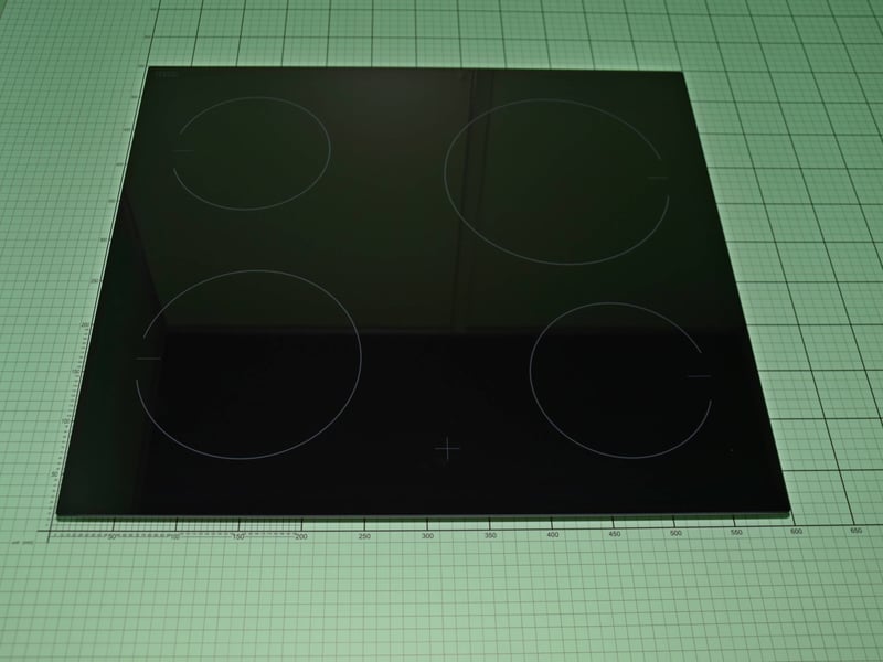 Glaskeramikfeld für Ofen Amica 9065948 Kochfeld, hitzebeständig