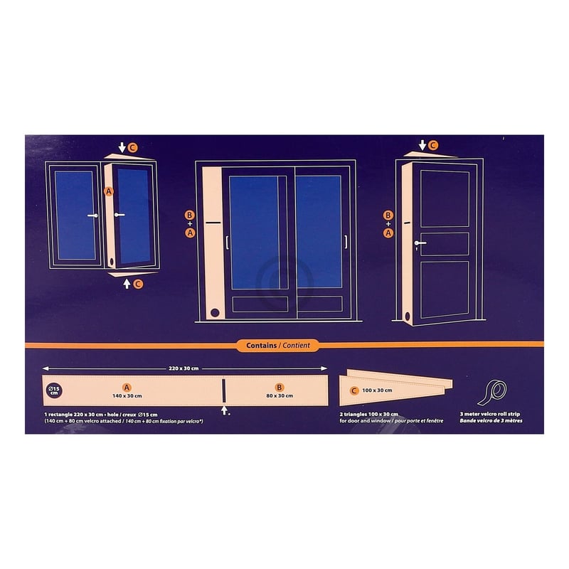 Luftabdichtungskit für Schlauch Whirlpool C00860400 für Klimagerät Bauknecht