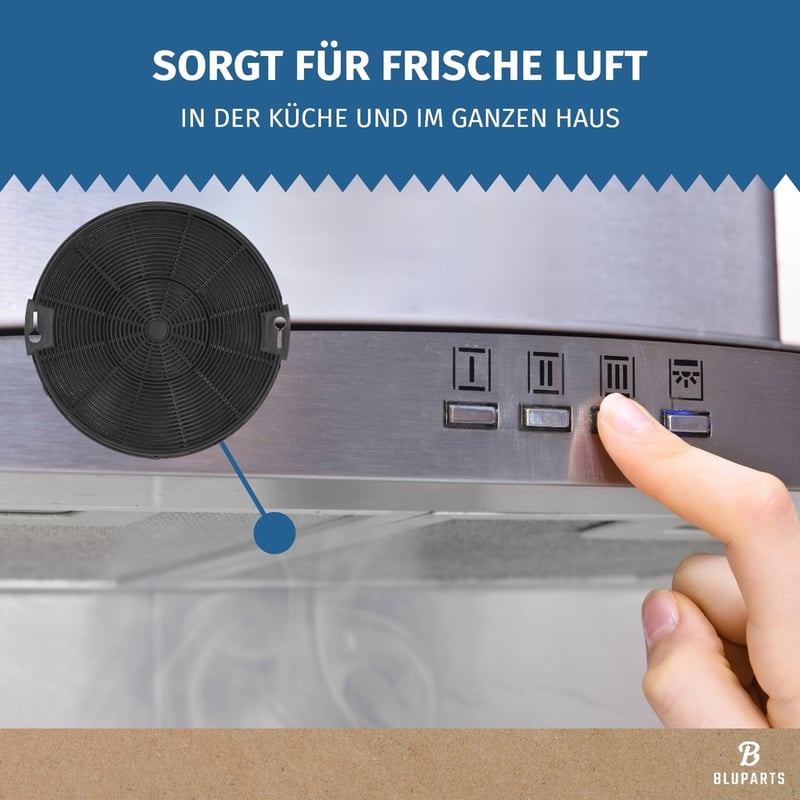 Kohlefilter passend für AEG 4055093712 EFF75 BLUPARTS von Dunstabzugshaube 2Stk