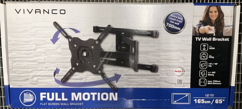 TV-Wandhalterung Vivanco BFMO6640 Full-Motion 70cm
