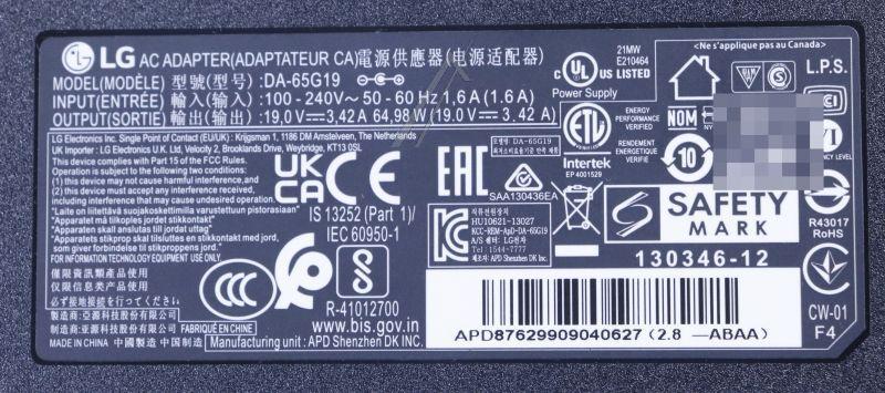 Netzteil-Adapter LG Kühlschrank EAY62990904 Stromversorgung
