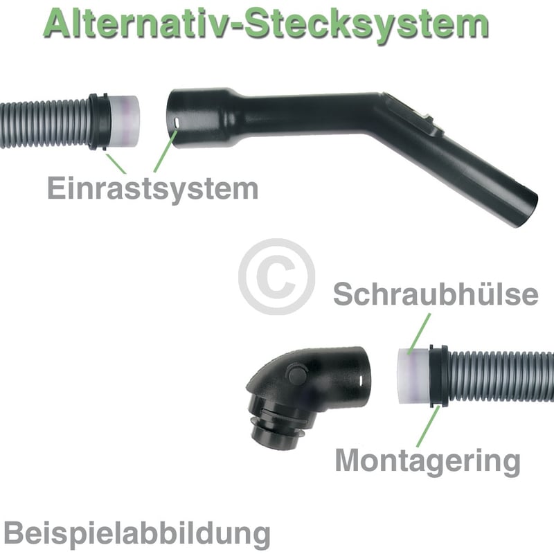 Staubsaugerschlauch wie SIEMENS 00450759 mit Griff Geräteanschlussstück