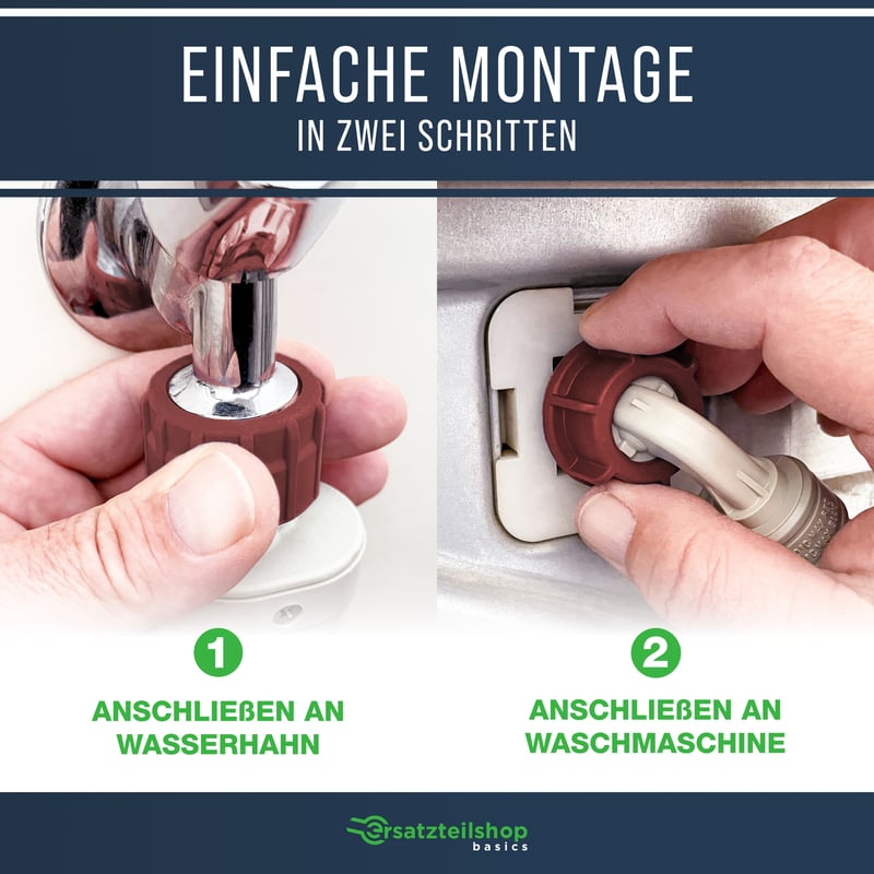 Zulaufschlauch Aquastop 4,0m - Universal anwendbar für Waschmaschine & Geschirrspüler bis 90°C 