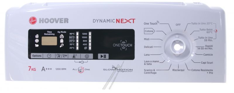 Schaltbrett für Waschmaschine Candy Hoover 43016888 Bedienfeld Blende