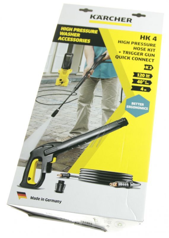 Hochdruckschlauch-Set HK 4 für Kärcher Hochdruckreiniger 26439120 4m Schlauch, Pistole