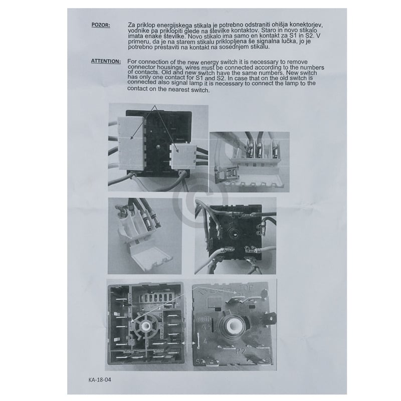 Kochplattenschalter 2kreis gorenje 716270 EGO 50.85021.001 für Kochfeld Herd