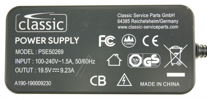 Netzteil für Staubsauger Classic PSE50269EU Netzadapter