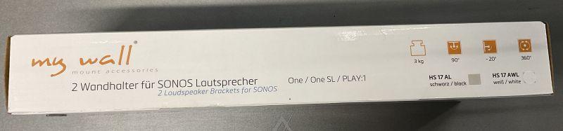 Sonos One Wandhalter Mywall weiß HS17AW für Lautsprecher, weiß