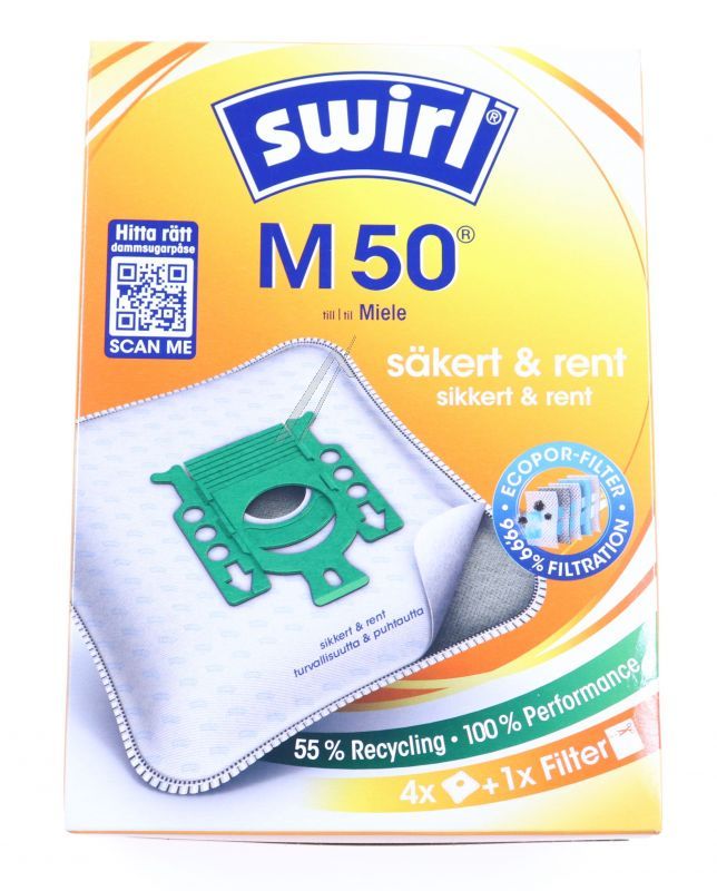 Swirl M50 Staubsaugerbeutel Melitta 6779391 4er-Pack