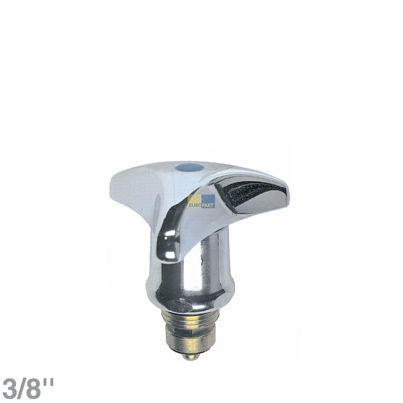 Knebel 3/8" mit Innenoberteil Kaltwasser blau