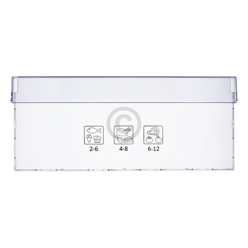 Gefrierschubladenblende oben mitte beko 4634610100 445x190mm für KühlGefrierKombination