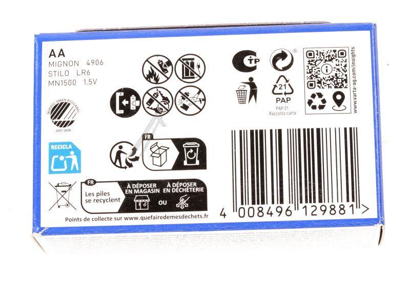 Mignon Batterie LR6 AA für Ofen Varta 4906121132 Longlife Power 12er Pack 1.5V