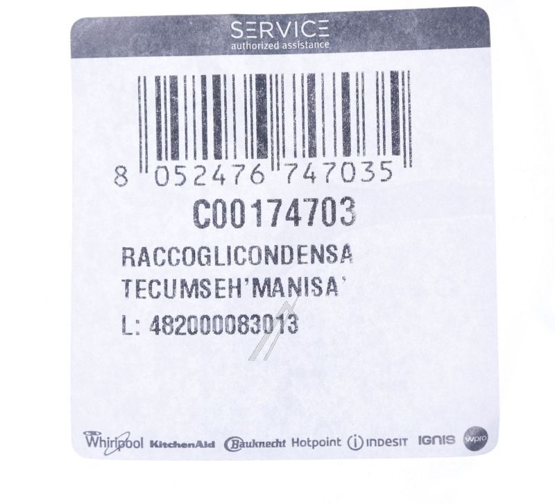 Tropfwasserschale für Kühlschrank Whirlpool Indesit 482000083013 Auffangschale