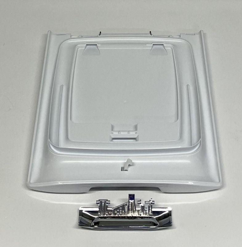 Griffblende Chrom für Waschmaschine Haier Candy Hoover 49129871 Tür, Verkleidung