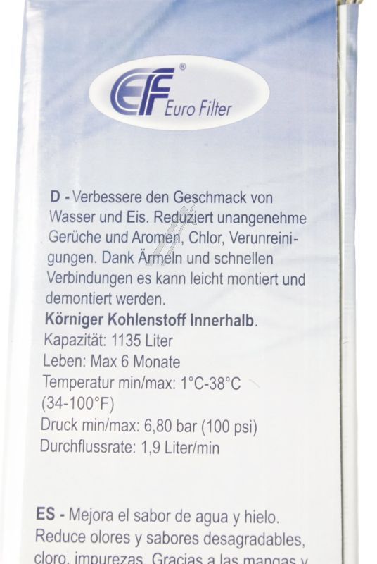 WF001 Wasserfilter für Kühlschrank Eurofilter WF001 Kühlschrankfilter