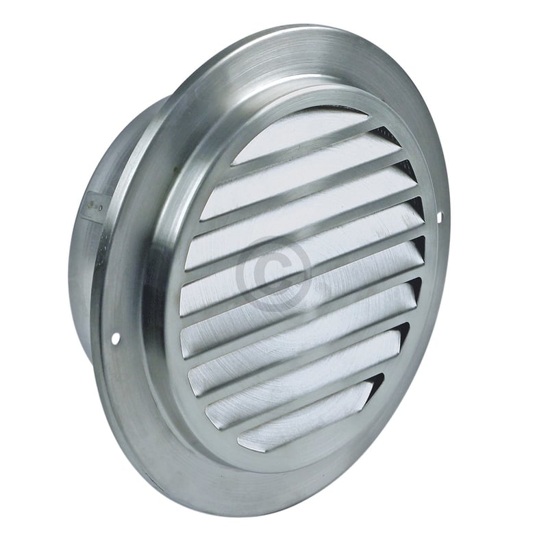 Lüftungsgitter 125erR Edelstahl gebürstet, mit Netz