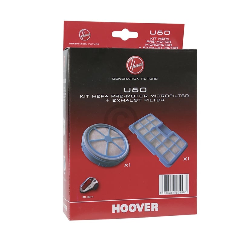 Filterset HOOVER 35600936 U60 Motorschutzfilter + Abluftfilter für Staubsauger