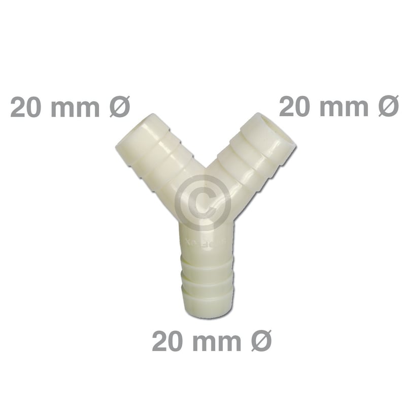 AblaufschlauchVerbinder für 19/19/19mmØ Bauknecht, Whirlpool, Ikea