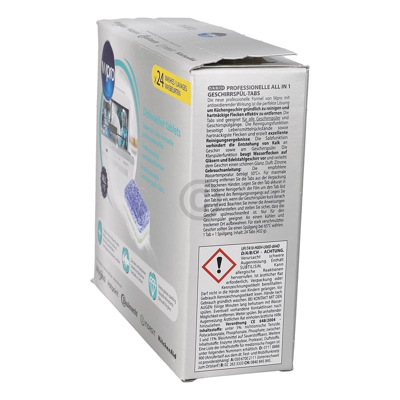 Spülmaschinen-Reiniger Tabs Wpro TAB300 484010678174 24Stk
