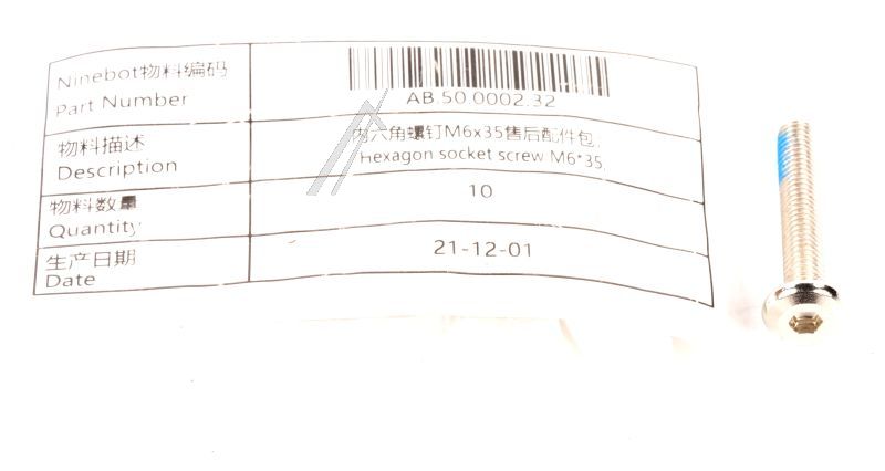 Service-Kit Innensechskantschraube M6x35 Segway-Ninebot AB.50.0002.32 für E-Scooter MAX G30 F20D F65