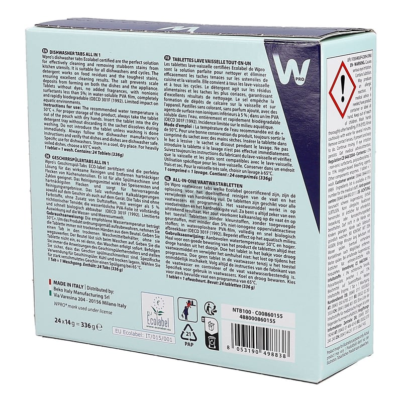 Eco dishwasher tabs Bauknecht C00860155 Bauknecht