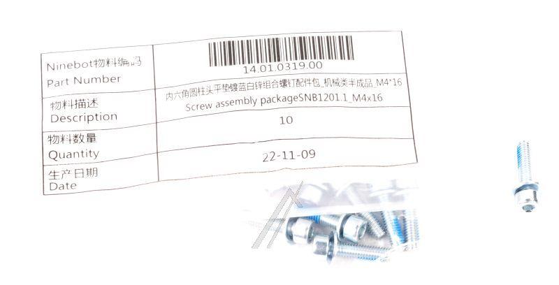 Sechskant-Zylinderkopfschraube mit Flachscheibe Segway-Ninebot 14.01.0319.00 für E-Scooter MAX G30