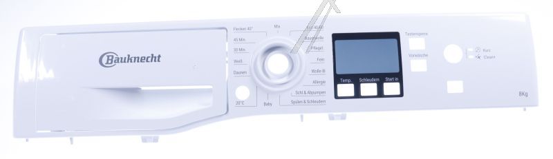 Waschmaschinenblende Whirlpool 488000863130 Gehäuseteil Weiß