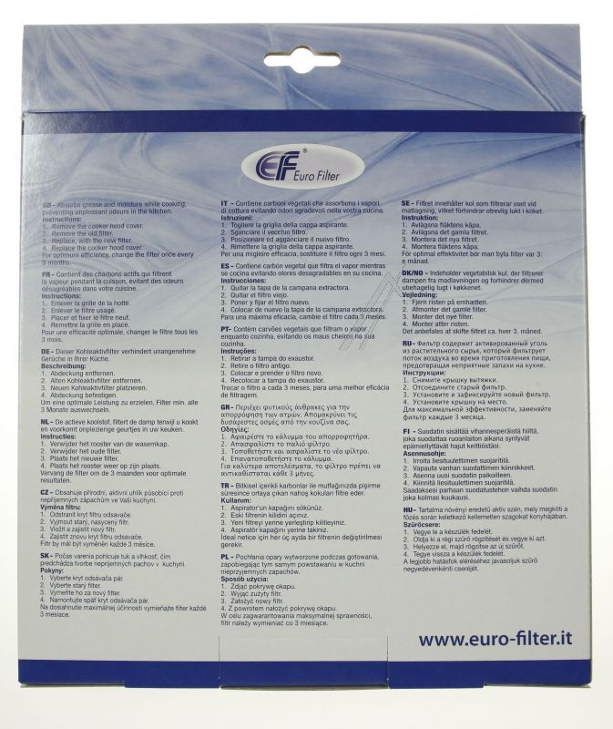 Kohlefilter für Dunstabzugshaube Eurofilter EFF57F Luftreinigung