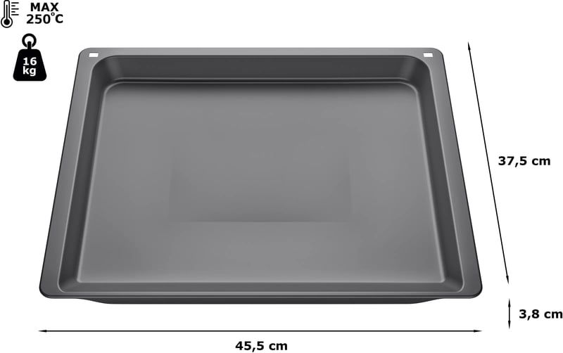 Backblech hoch SIEMENS 17004290 455x375mm für Backofen
