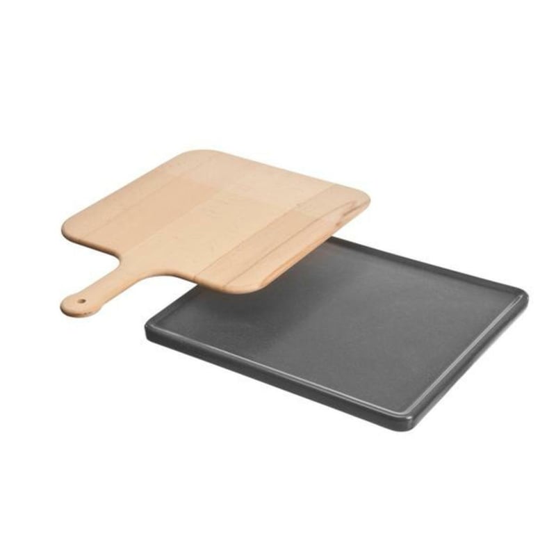 Pizzastein/Backstein Keramik mit Holzschieber Siemens HZ327000