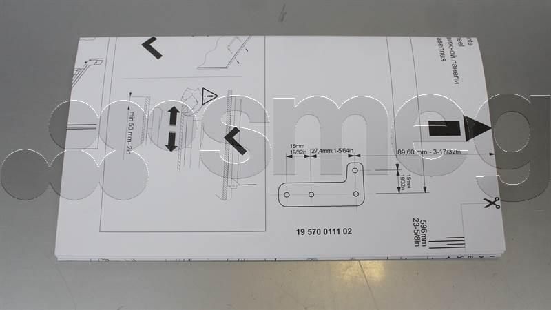 Türbefestigungsschablone für Smeg Geschirrspüler 715040200 Montagehilfe