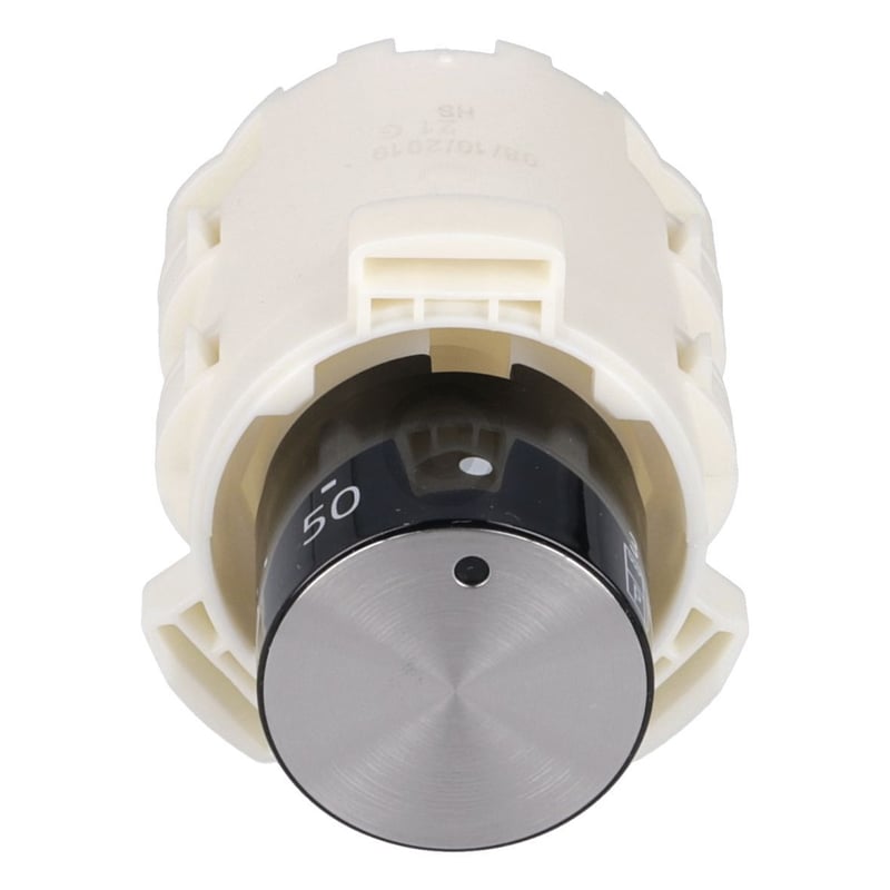 Drehgriff-Temperatur rund, versenkbar, schwarz, unbeleuchtet,Bedruckung: hellgrau 10010659