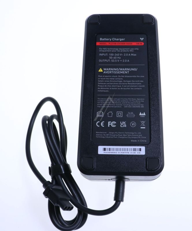 Ladegerät 53,5V 2A NIU H0102008 für E-Scooter KQI3 Pro Max Sport
