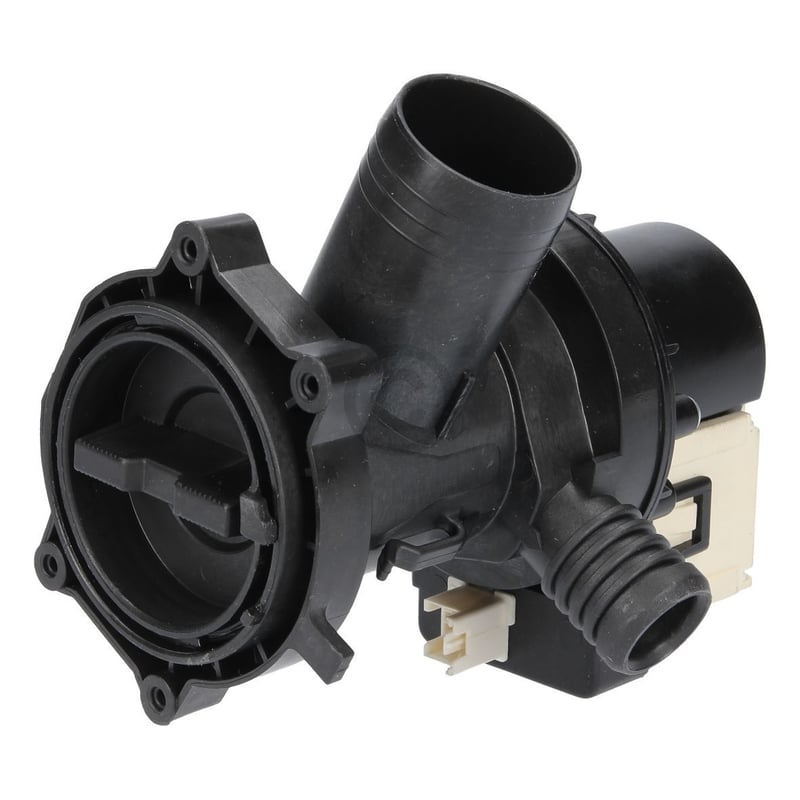 Ablaufpumpe wie Whirlpool 481010584942 Plaset mit Pumpenkopf und Sieb für Waschmaschine