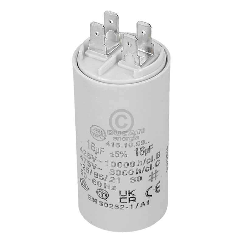 Kondensator 16 MF Candy 90254707 für Waschmaschine CANDY/ HOOVER